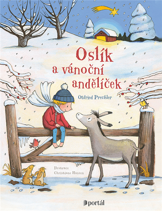 Oslík a vánoční andělíček; Preussler, Otfried; Portál, 2021; vánoční knížka pro děti; ilustrovaná knížka; předčítání dětem