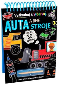 Auta a jiné stroje - Vyškrabuj a vybarvuj