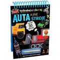 Auta a jiné stroje - Vyškrabuj a vybarvuj