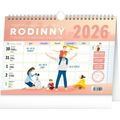 Kalendář 2026 Rodinný, plánovací, s háčkem, 30 x 21 cm