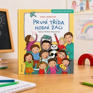 První třída, hodní žáci – knížka psaná velkými písmeny pro první samostatné čtení doma i ve škole